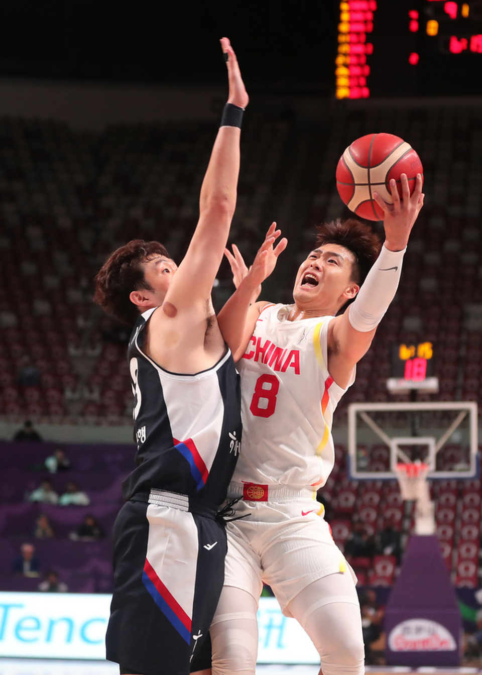 差缩小到, 中国男篮在
